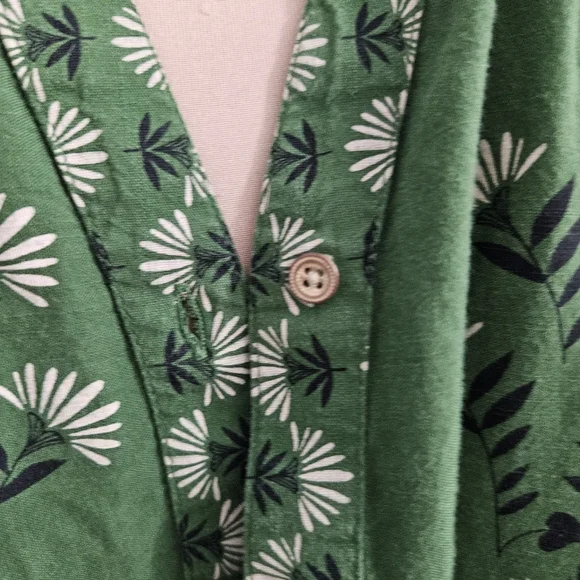 Knox Rose Green Floral Peasant Blouse Boho Size XL Cottagecore Hippie Gypsy - Picture 8 of 15